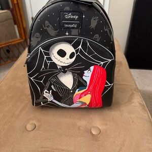 Disney Loungefly The Nightmare Before Christmas Jack and Sally Backpack NWT